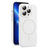 For iPhone 13 Pro AG Fine Hole Liquid Silicone MagSafe Magnetic Phone Case(White)