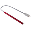 Portable Touch Switch  USB LED Light, 10-LED, 1W, White Light(Red)