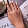 S925 Sterling Silver Simple Ring Women Ring, Size:8