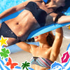 210pcs /Pack Style 10 Tanning Sunbathing Stickers Self Adhesive Body Stickers