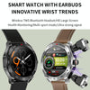 LEMFO T95 1.52 inch IPS Screen 2 in 1 Bluetooth Earphone Smart Watch Support Health Monitoring(Silver)