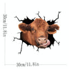 7 PCS Animal Wall Stickers Cattle Head Hoisting Car Window Static Stickers(Cow 01)