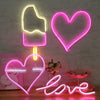 LED Acrylic Transparent Back Panel Neon Light Holiday Decoration Lamp(Love)