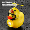 Yellow Duck Bike Bell Handlebar Headlight Car Ornaments Cycling Accessories Helmets Decor(Star Helmet White)