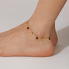 OPK GZ197 Simple Geometric Cross Stainless Steel Anklets(Gold)