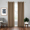 High-precision Curtain Shade Cloth Insulation Solid Curtain, Size: 42x63 Inch107x160CM(Khaki)
