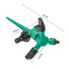 Automatic Rotating Plastic Ground Sprinkler Garden Lawn Triangle Spraying Nozzles(Green)