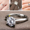 925 Sterling Silver Woman CZ Crystal Wedding Engagement Finger Rings Super Shinning Cubic Zirconia Fine Jewelry, Ring Size:10
