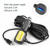 2 PCS H515 Car Charger Driving Recorder Power Cord Navigation With USB Port Cigarette Lighter Vehicle Charging Wire, Specification: Line 2.5A+USB 2.4A(Mini Straight)