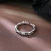 Platinum Plated Ladies Vintage Wear Combination Ring, Specification:J2639