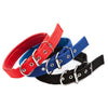 Black Dog Collar, Padded, Adjustable, Large (46-55cm)