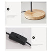 E27 Button Switch Wood Table Lamp Metal Shade Desk Light Bedside Reading Book Light Home Decor, Light Source:Normal Bulb(Gray)