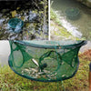 Automatic Folding Fish Net With Support Rod Fishing Cage Lobster Net Fishing Gear, Color: 4 Holes White