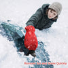 2pcs Winter Warm Car Snow Shoveling Gloves Deicing Snow Scraper(Black)