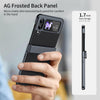 For Samsung Galaxy Z Flip4 Integrated AG Frosted Vacuum Plating Phone Case(Black)