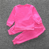 Spring and Autumn Girls Sun Flower Pattern Long Sleeve Top + Pants Set, Size:110cm(Pink)