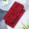For Realme 13+ Global Lily Embossed Leather Phone Case(Red)