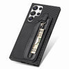 For Samsung Galaxy S25 Ultra 5G Carbon Fiber Horizontal Flip Zipper Wallet Phone Case(Black)