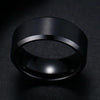 2 PCS Men Ring, Ring Size:6(Black)