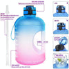 TT-T585 1 Gallon / 3.78L Sports Kettle Large Capacity Gradient Color Plastic Space Bottle, Colour: Pink Purple
