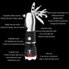 Outdoor Window Breaking Escape Safety Hammer Emergency Flashlight(Black White)