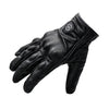 WUPP CS-1047A Motorcycle Racing Cycling Windproof Leather Full Finger Gloves, Size:L(Black)