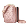 For Samsung Galaxy Z Flip6 AwQuer Crossbody Zipper Wallet Bag Litchi Leather Phone Case(Rose Gold)