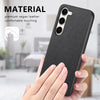 For Samsung Galaxy S21 5G Twill Fabric Leather Skin Back Phone Case(Black)