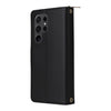 For Samsung Galaxy S24 Ultra 5G Nine-card Slots Zipper Wallet Bag Leather Phone Case(Black)