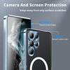 For Samsung Galaxy S25 Ultra 5G MagSafe Magnetic Frosted Metal Phone Case(Blue)