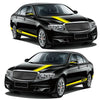 5 in 1 Car Styling Stripe Hood PVC Sticker Auto Decorative Sticker (Yellow)