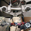 Aluminum Alloy Plating Motorcycle Handlebar Clock(Silver Shell Black Background)