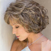 Wig-449 Brown+Light Gold Ladies Short Curly Hair High Temperature Silk Chemical Fiber Wig Headgear