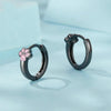 S925 Sterling Silver Black Gold Plated Cute Cat Claw Earrings