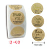 Roll Kraft Paper Hot Stamping Thanks You Baking Sticker Label, Size: 2.5cm / 1 inch(D-03)