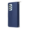 For Samsung Galaxy A23 5G Nine-card Slots Zipper Wallet Bag Leather Phone Case(Blue)
