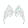 1pair Latex Elf Ears With Glitter Halloween Party Pixie Ears Cosplay Props 10cm Flash Pink