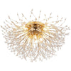 Bedroom Crystal Ceiling Lamp Creative Dandelion Living Room Lamp Dining Room Lamp, Style:Chrome (70x38cm, 8 Heads)(Warm Light)