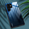 For Samsung Galaxy S25 Ultra 5G Gradient Color Glass Phone Case(Blue Black)