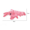 35cm Electric Jumping Shrimp USB Charging Simulation Lobster Funny Cat Plush Toy(Random Color)