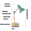 T1062 Dormitory Eye Protection Desk Lamp Bbedroom Bedside Wood Lamp, Power source: AU Plug(Black)