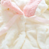 Female Baby Cartoon Rabbit Ears Shape Hooded Imitation Rabbit Fur Shawl Coat, Kid Size:70cm/6(White)