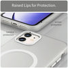 For iPhone 12 MagSafe Frosted Translucent TPU + PC Full Coverage Phone Case(White)