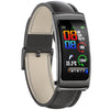 K20 1.14 inch Leather Band Earphone Detachable Life Waterproof Smart Watch Support Bluetooth Call(Black)