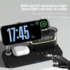 CO9 15W 5 in 1 Multifunctional Wireless Charger Bedside Clock Lamp(White)