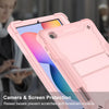 For Samsung Galaxy Tab S6 Lite Silicone + PC Shockproof Protective Case with Holder(Rose Gold)