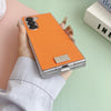 For Samsung Galaxy Z Fold Special Transparent Edge Litchi Texture Phone Case(White)