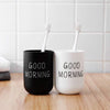 Household Handy Cleaning Mouthwash Cup Couple Washing and Brushing Cup(Black)