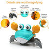 Escape Crab Automatic Obstacle Avoidance Light Music Electric Induction Crawling Toy(Orange Battery Model)