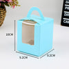 30 PCS Transparent Window 1 Piece Cardboard Portable Cup Cake Box Mousse Pastry Box Marble